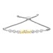 LADIES BRACELET 0.05CT ROUND DIAMOND WHITE/YELLOW GOLD/STERLING SILVER