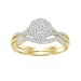 LADIES BRIDAL SET 0.25CT ROUND DIAMOND 10K YELLOW GOLD