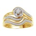 LADIES BRIDAL SET 0.25CT ROUND DIAMOND 10K YELLOW GOLD