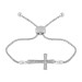 LADIES BRACELET 0.20CT ROUND DIAMOND STERLING SILVER/WHITE GOLD