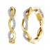 LADIES EARRINGS 0.20CT ROUND DIAMOND 10K YELLOW GOLD