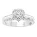 LADIES BRIDAL SET 0.33CT ROUND DIAMOND 14K WHITE GOLD