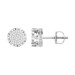 MEN'S EARRINGS 0.15CT ROUND DIAMOND STERLING SILVER/WHITE GOLD