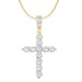 MEN'S CHARM 1.00CT ROUND DIAMOND 14K YELLOW GOLD