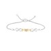 LADIES BRACELET 0.06CT ROUND DIAMOND WHITE/YELLOW GOLD/STERLING SILVER