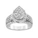 LADIES RING 2.00CT ROUND DIAMOND 14K WHITE GOLD