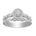 LADIES BRIDAL SET 0.25CT ROUND DIAMOND 10K WHITE GOLD
