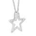 LADIES NECKLACE 0.10CT ROUND DIAMOND 10K WHITE GOLD