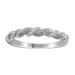 LADIES STACKABLE BAND 0.11CT ROUND DIAMOND 14K WHITE GOLD