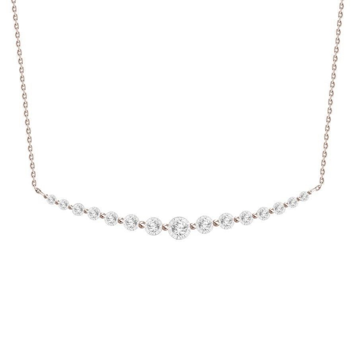 0.25CT RD DIAMONDS SET IN 10KT WHITE GOLD LADIES PENDANT WITH CHAIN
