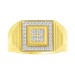 MEN'S RING 0.25CT ROUND DIAMOND 10K YELLOW GOLD