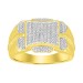 MEN'S RING 0.25CT ROUND DIAMOND 10K YELLOW GOLD