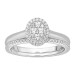 LADIES BRIDAL SET 0.33CT ROUND DIAMOND 10K WHITE GOLD