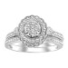 LADIES BRIDAL SET 0.33CT ROUND DIAMOND 10K WHITE GOLD