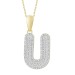 MEN'S CHARM 0.40CT ROUND DIAMOND 10K YELLOW GOLD