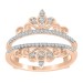 LADIES WRAP 0.25CT ROUND DIAMOND 14K ROSE GOLD
