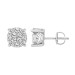 LADIES EARRINGS 0.50CT ROUND DIAMOND 14K WHITE GOLD