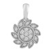LADIES PENDANT 0.15CT ROUND DIAMOND 10K WHITE GOLD