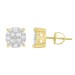 LADIES STUD EARRINGS 0.75CT ROUND DIAMOND 10K YELLOW GOLD