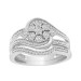 LADIES BRIDAL SET 0.25CT ROUND DIAMOND 10K WHITE GOLD