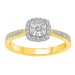 LADIES RING 0.30CT ROUND DIAMOND 10K YELLOW GOLD