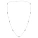 LADIES NECKLACE 0.75CT ROUND DIAMOND 10K WHITE GOLD