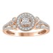 LADIES RING 0.25CT ROUND DIAMOND 10K ROSE GOLD