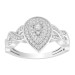 LADIES RING 0.15CT ROUND DIAMOND 10K WHITE GOLD
