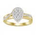 LADIES RING 0.25CT ROUND DIAMOND 10K YELLOW GOLD