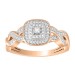 LADIES RING 0.15CT ROUND DIAMOND 10K ROSE GOLD