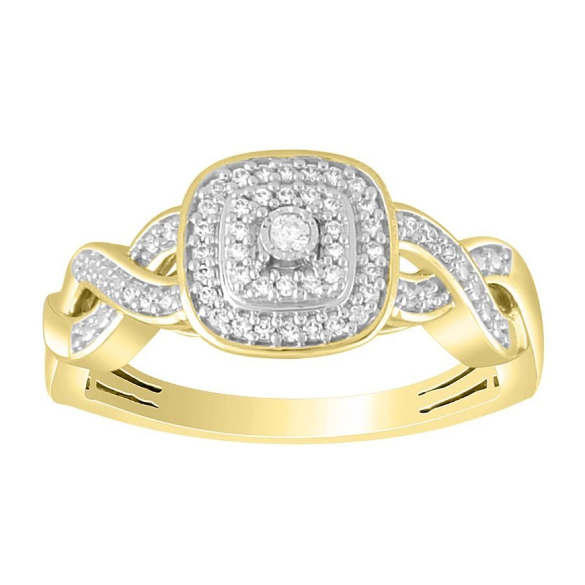 LADIES RING 0.15CT ROUND DIAMOND 10K YELLOW GOLD LADIES RING 0.15CT ROUND DIAMOND 10K YELLOW GOLD