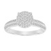 LADIES RING 0.20CT ROUND DIAMOND 10K WHITE GOLD