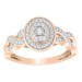 LADIES RING 0.15CT ROUND DIAMOND 10K ROSE GOLD