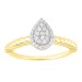 LADIES RING 0.15CT ROUND DIAMOND 10K YELLOW GOLD