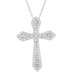 LADIES PENDANT 0.25CT ROUND/BAGUETTE DIAMOND 10K WHITE GOLD