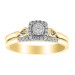LADIES BRIDAL SET 0.20CT ROUND DIAMOND 10K YELLOW GOLD