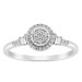 LADIES RING 0.20CT ROUND/BAGUETTE DIAMOND 10K WHITE GOLD