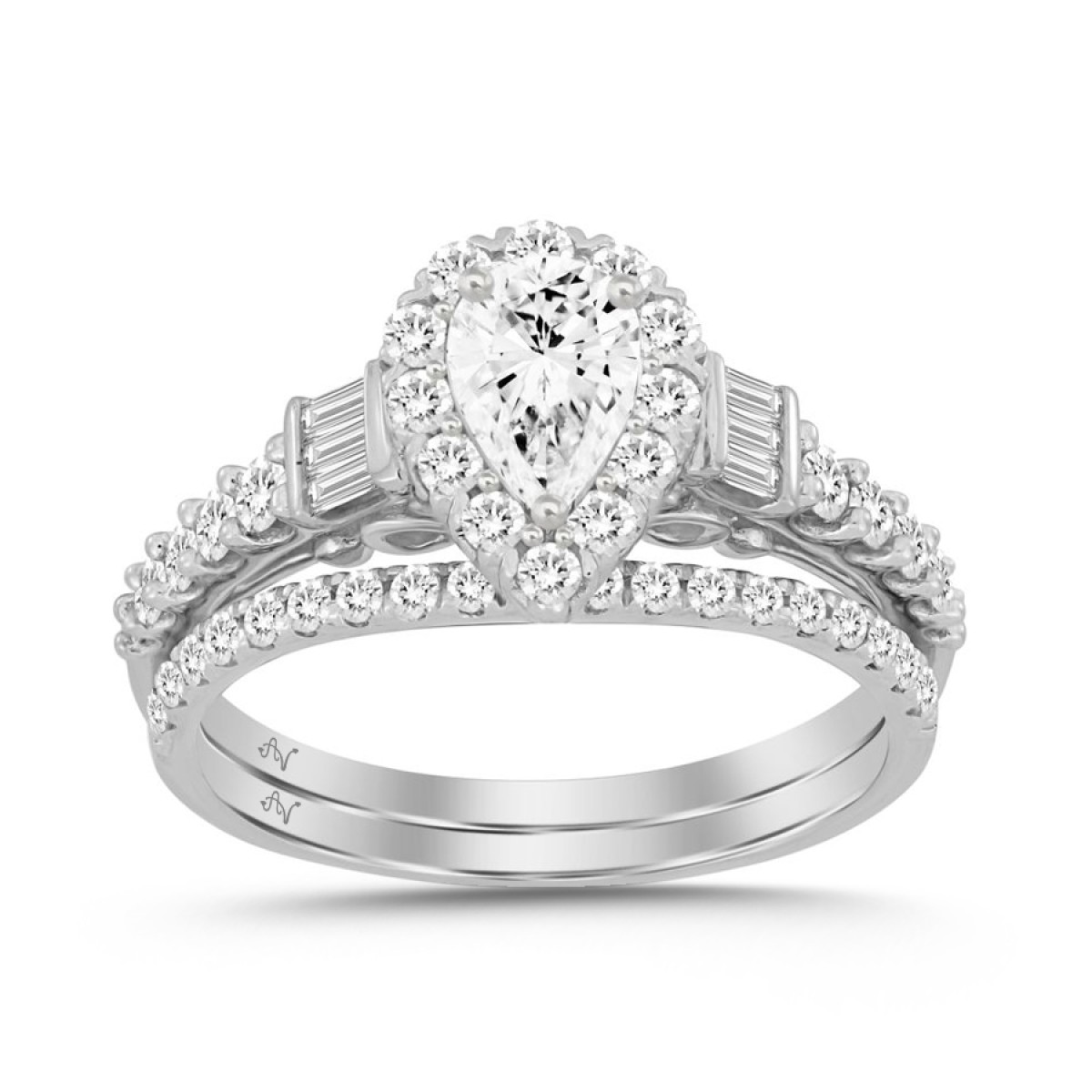LADIES BRIDAL SET 1.00CT ROUND DIAMOND 14K WHITE GOLD LADIES BRIDAL SET 1.00CT ROUND DIAMOND 14K WHITE GOLD