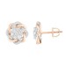 LADIES STUD EARRINGS 0.50CT ROUND DIAMOND 10K ROSE GOLD