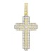 MEN'S CHARM 1.50CT ROUND/BAGUETTE DIAMOND 10K YELLOW GOLD