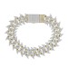 MEN'S CUBAN BRACELET 5.40CT ROUND DIAMOND 10K YELLOW GOLD
