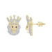 MEN'S STUD EARRINGS 0.50CT ROUND DIAMOND 10K YELLOW GOLD