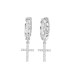 LADIES EARRINGS 0.50CT ROUND DIAMOND 10K WHITE GOLD