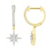 LADIES HUGGIES EARRINGS 0.25CT ROUND DIAMOND 10K YELLOW GOLD