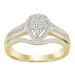 LADIES RING 0.50CT ROUND/BAGUETTE DIAMOND 10K YELLOW GOLD