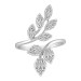 LADIES RING 0.50CT ROUND/BAGUETTE DIAMOND 10K WHITE GOLD