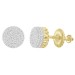 LADIES STUD EARRINGS 0.15CT ROUND DIAMOND 10K YELLOW GOLD