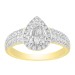 LADIES RING 0.75CT ROUND/BAGUETTE DIAMOND 10K YELLOW GOLD