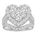 LADIES RING 3.00CT ROUND/BAGUETTE DIAMOND 10K WHITE GOLD