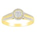 LADIES RING 0.25CT ROUND DIAMOND 10K YELLOW GOLD